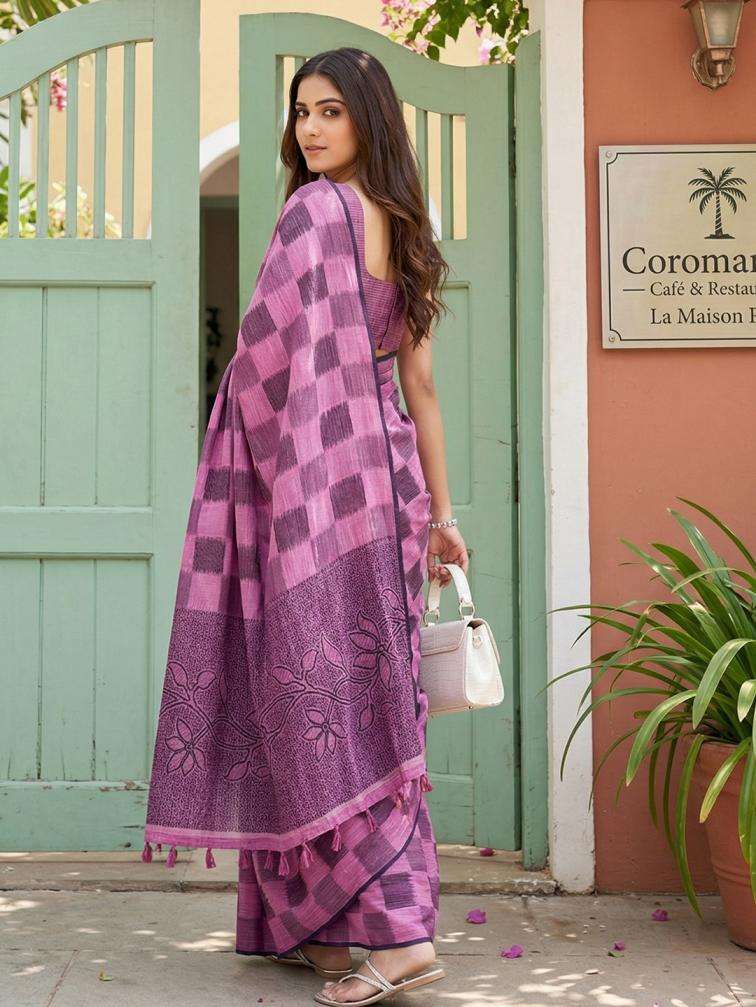Astita Presents Vanya Fancy Linen Cotton Sarees Catalog Wholesaler And Exporter 