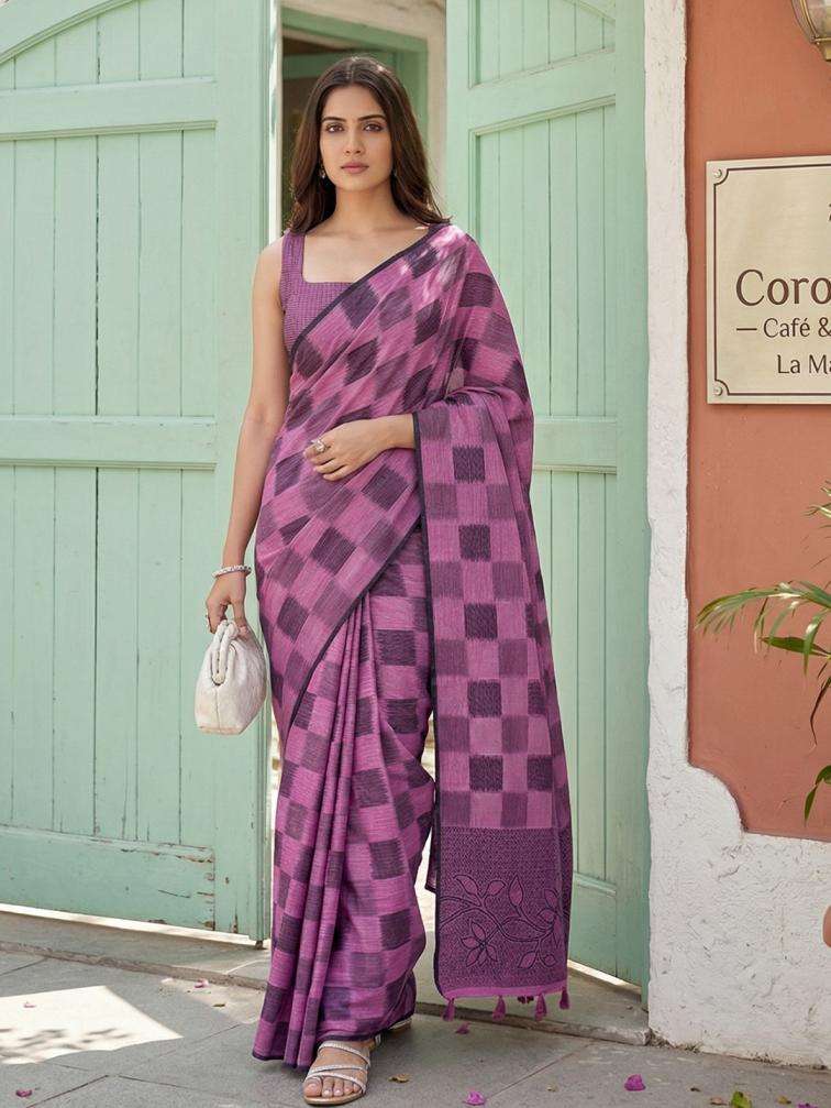 Astita Presents Vanya Fancy Linen Cotton Sarees Catalog Wholesaler And Exporter 