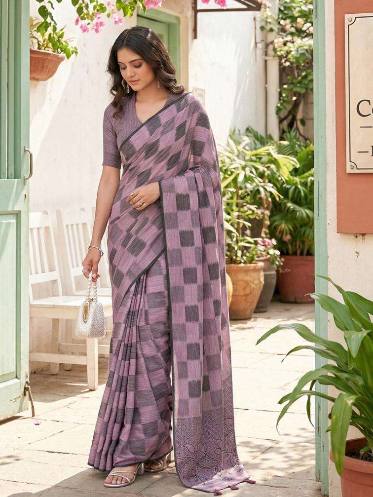 Astita Presents Vanya Fancy Linen Cotton Sarees Catalog Wholesaler And Exporter 