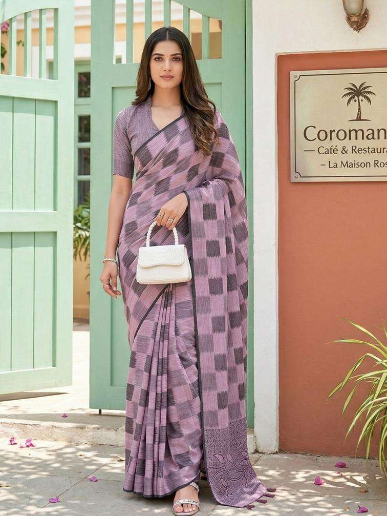 Astita Presents Vanya Fancy Linen Cotton Sarees Catalog Wholesaler And Exporter 