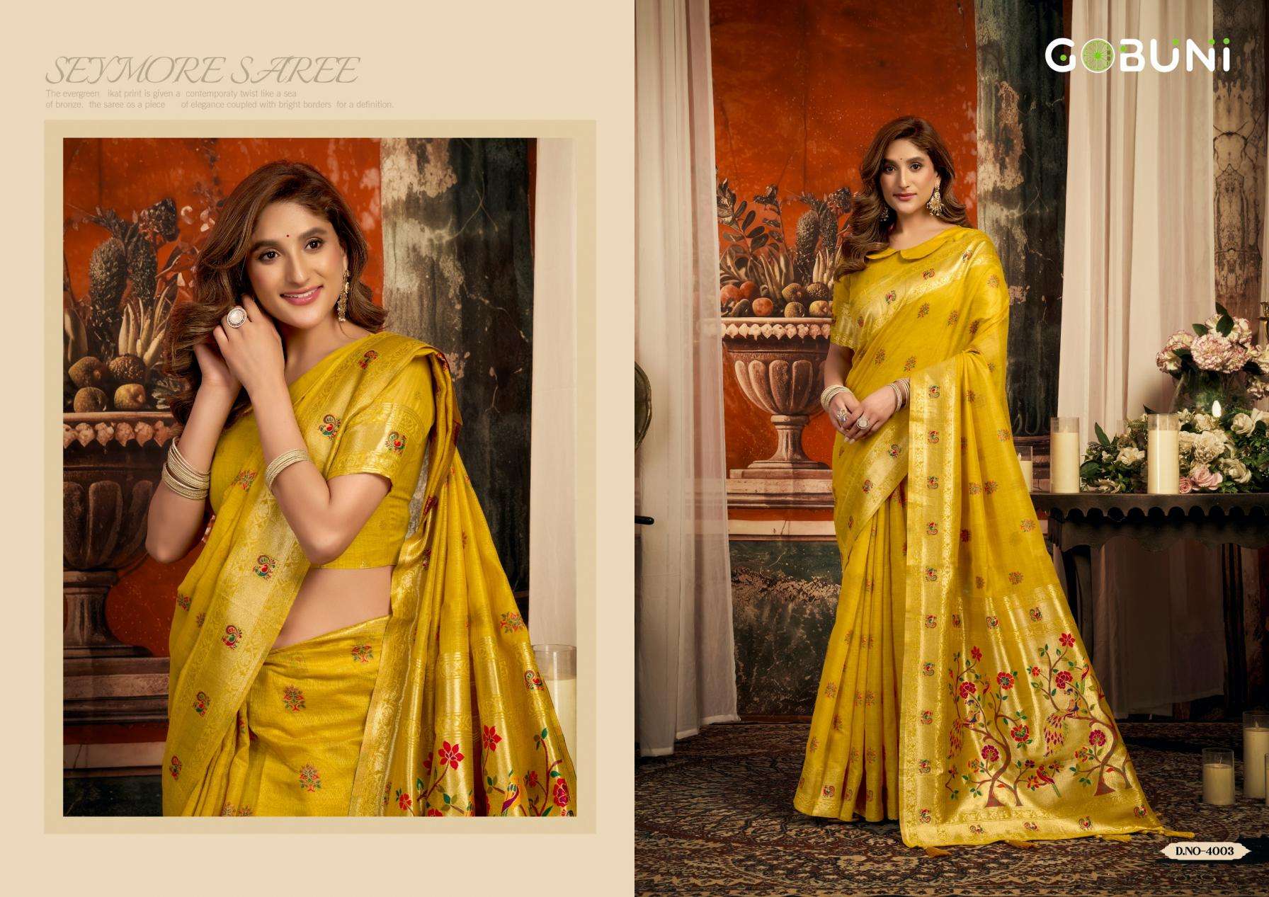 Gobuni Presents Sakshi Fashionable Super Kota Paithani Saree Catalog Wholesaler And Exporteer 