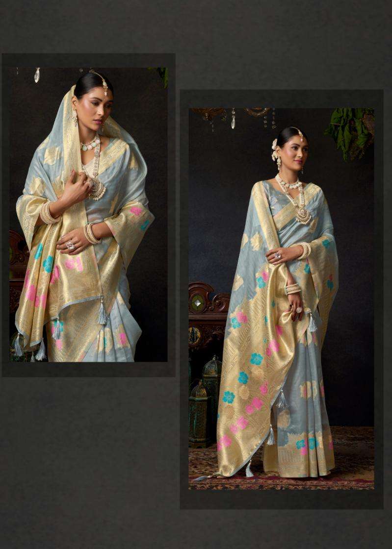 Gobuni Presents Sundari Vol-1 Organza Khadi Traditional Sarees Perfect For Festivals Catalog Wholesaler And Exporter 