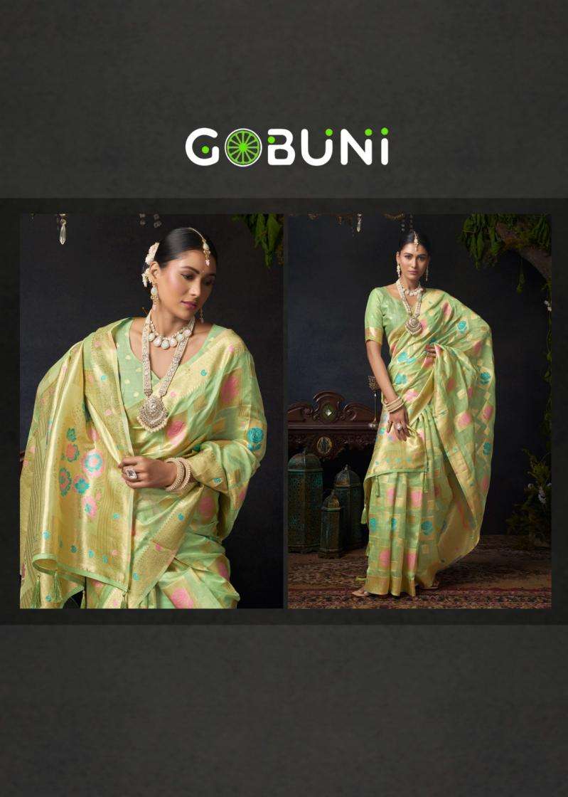 Gobuni Presents Sundari Vol-1 Organza Khadi Traditional Sarees Perfect For Festivals Catalog Wholesaler And Exporter 