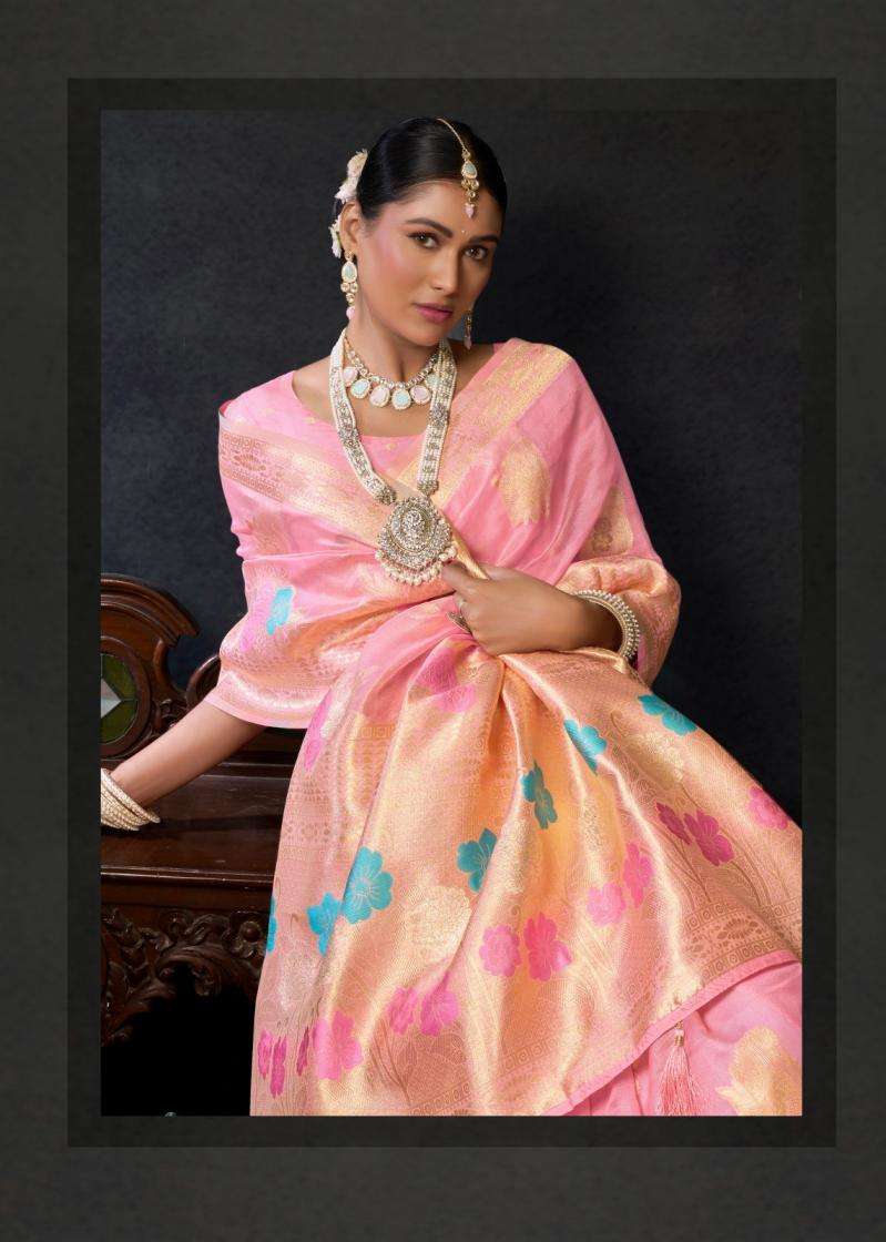 Gobuni Presents Sundari Vol-1 Organza Khadi Traditional Sarees Perfect For Festivals Catalog Wholesaler And Exporter 
