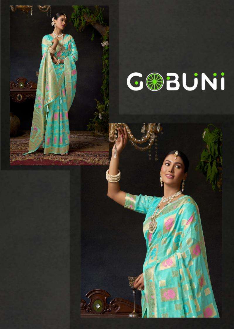 Gobuni Presents Sundari Vol-1 Organza Khadi Traditional Sarees Perfect For Festivals Catalog Wholesaler And Exporter 