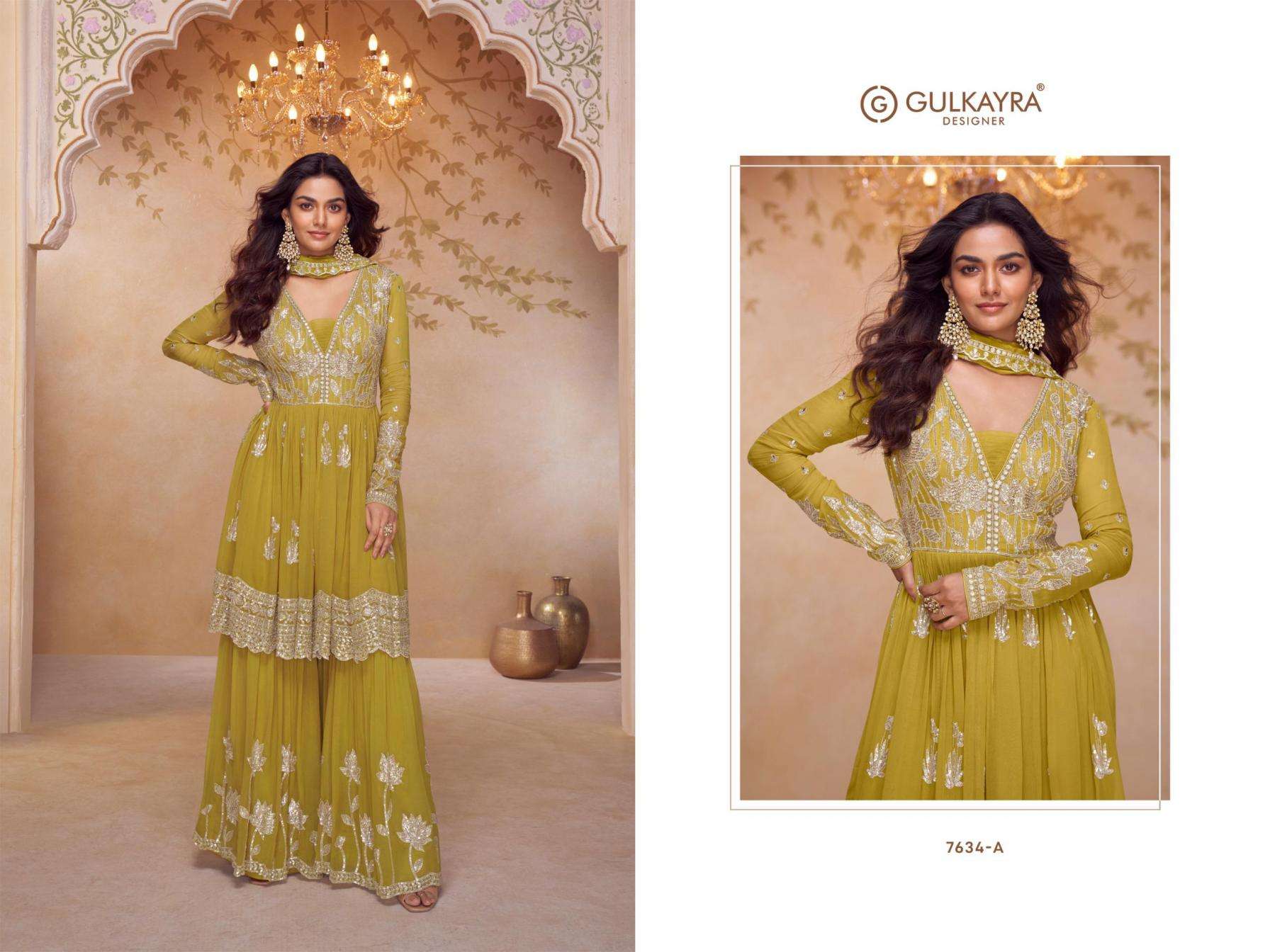 Gulkayra Designer Presents Heer Chinon Fully Stitch Festive Plazzo Salwar Suits Catalog Wholesaler And Exporter 