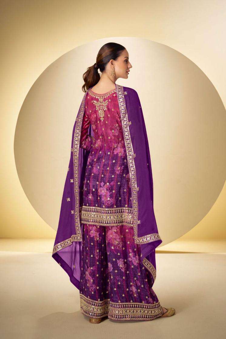 Gulkayra Designer Presents Kanika Chinon Readymade Exclusive Plazzo Style Dress Catalog Wholesaler And Exporter 