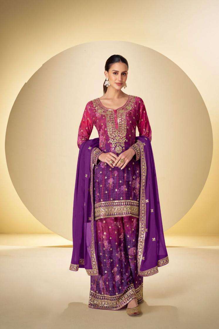 Gulkayra Designer Presents Kanika Chinon Readymade Exclusive Plazzo Style Dress Catalog Wholesaler And Exporter 