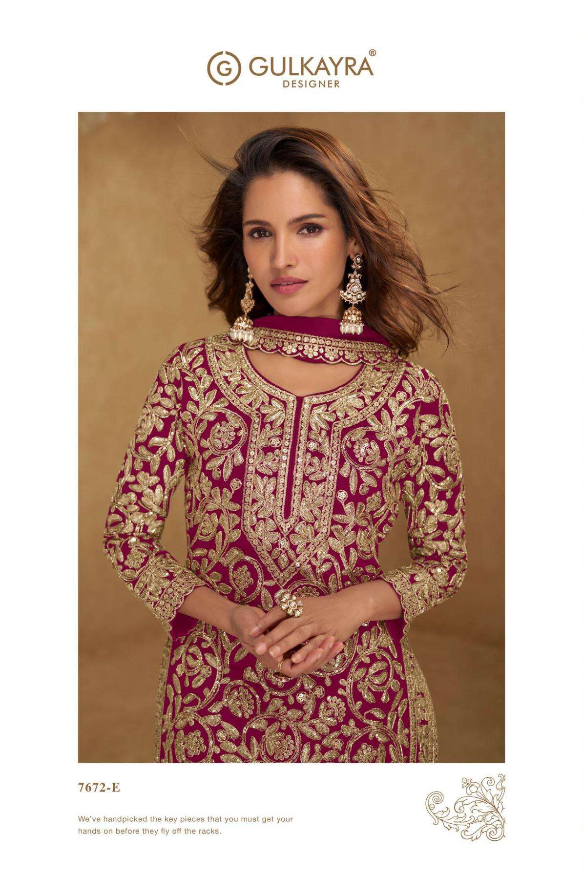 Gulkayra Designer Presents Suhani Georgette Fully Stitch Plazzo Style Dress Catalog Wholesaler And Exporter 