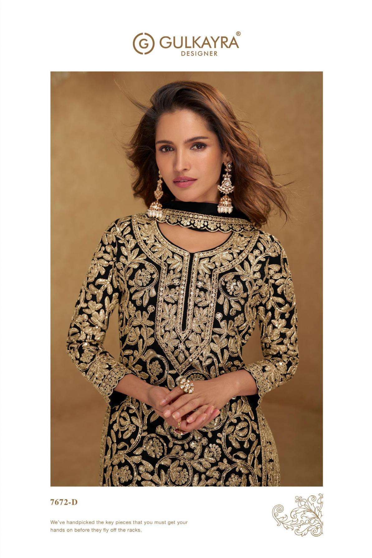 Gulkayra Designer Presents Suhani Georgette Fully Stitch Plazzo Style Dress Catalog Wholesaler And Exporter 