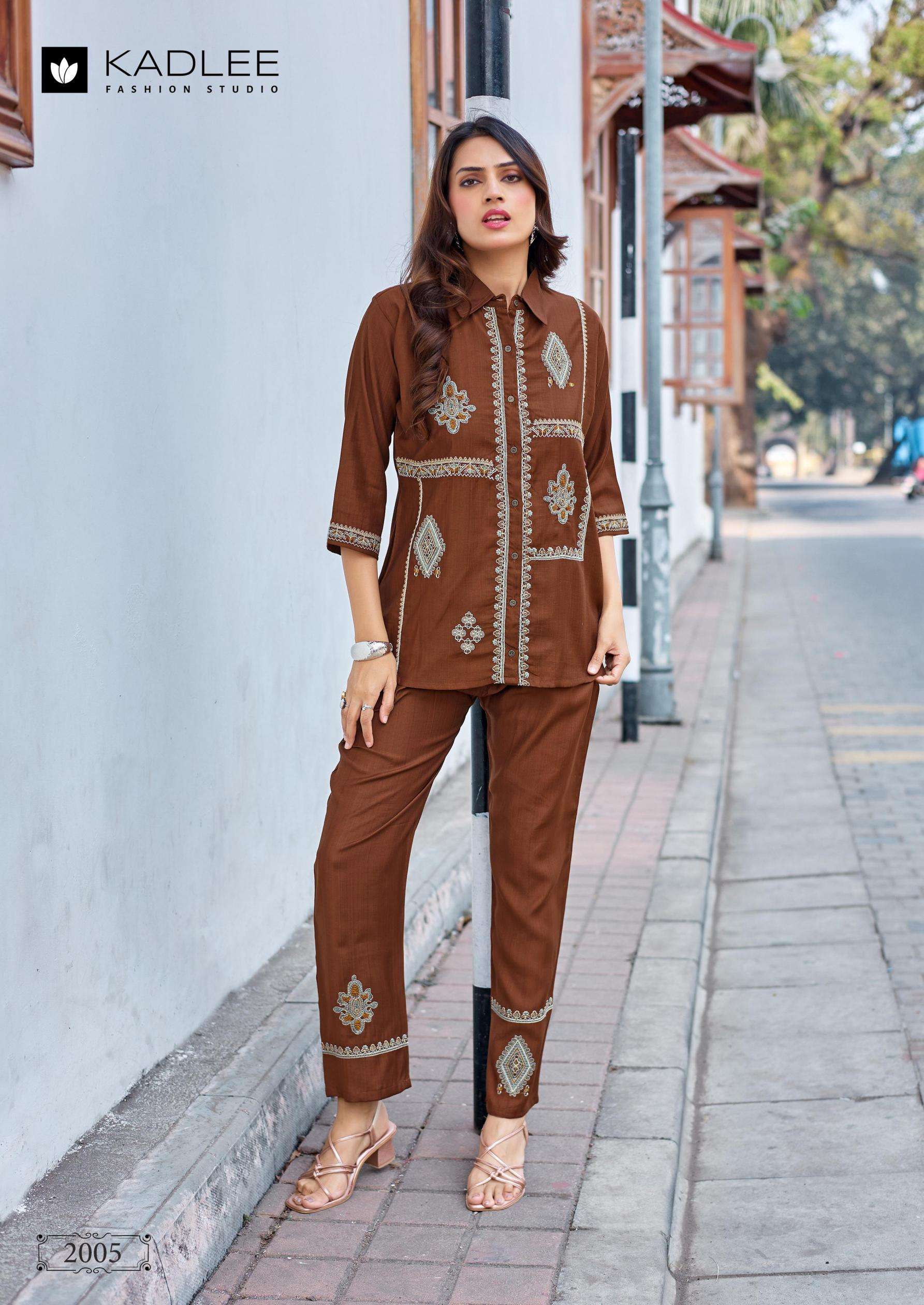 Kadlee Presents Dream Girl Viscose Weaving Readymade Womens Stylish Co-ord Catalog Wholesaler And Exporter In Surat 