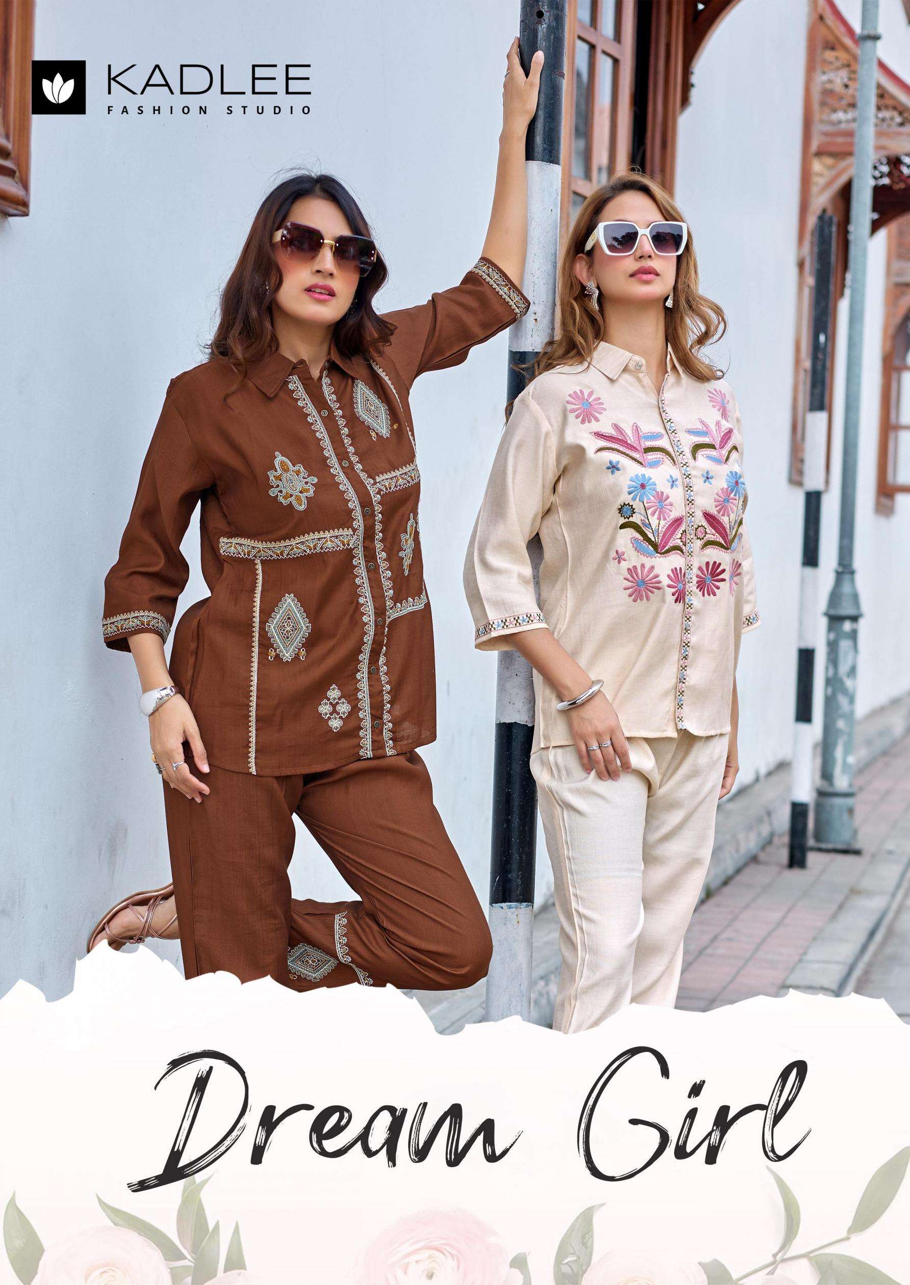 Kadlee Presents Dream Girl Viscose Weaving Readymade Womens Stylish Co-ord Catalog Wholesaler And Exporter In Surat 