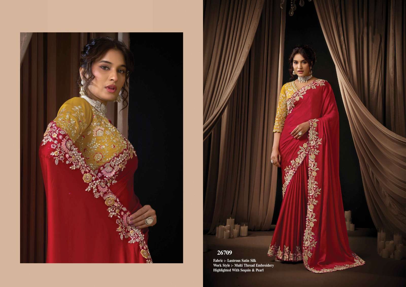 Mahotsav Presents Moh Manthan 26700 series Fancy Party Wear Saree Catalog Wholesaler And Exporter 