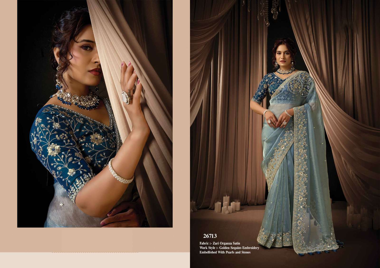 Mahotsav Presents Moh Manthan 26700 series Fancy Party Wear Saree Catalog Wholesaler And Exporter 