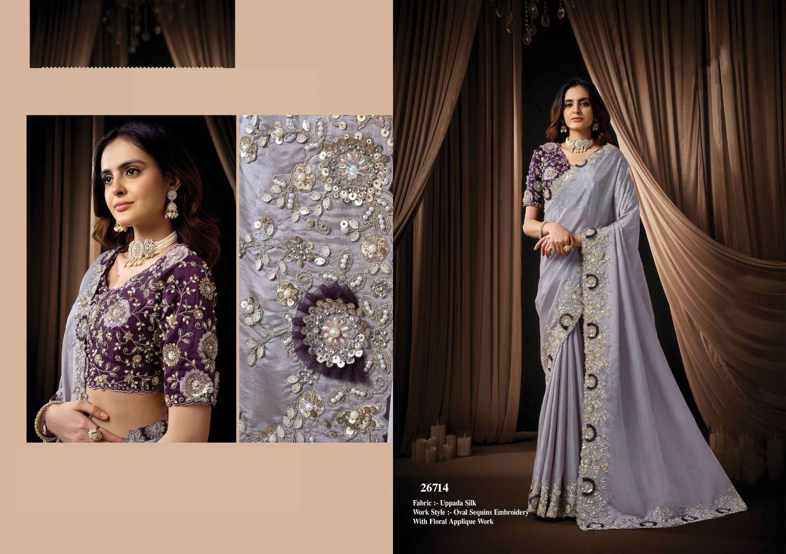 Mahotsav Presents Moh Manthan 26700 series Fancy Party Wear Saree Catalog Wholesaler And Exporter 