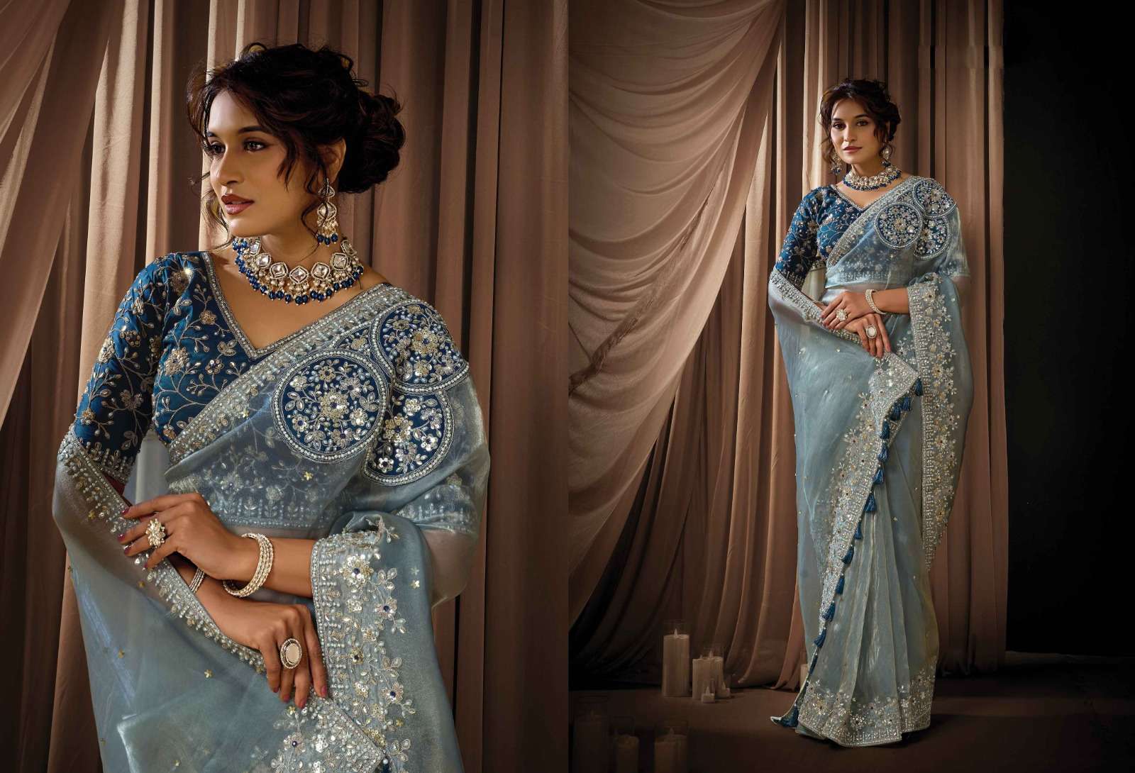 Mahotsav Presents Moh Manthan 26700 series Fancy Party Wear Saree Catalog Wholesaler And Exporter 