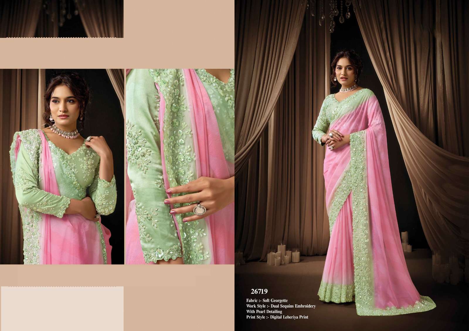 Mahotsav Presents Moh Manthan 26700 series Fancy Party Wear Saree Catalog Wholesaler And Exporter 
