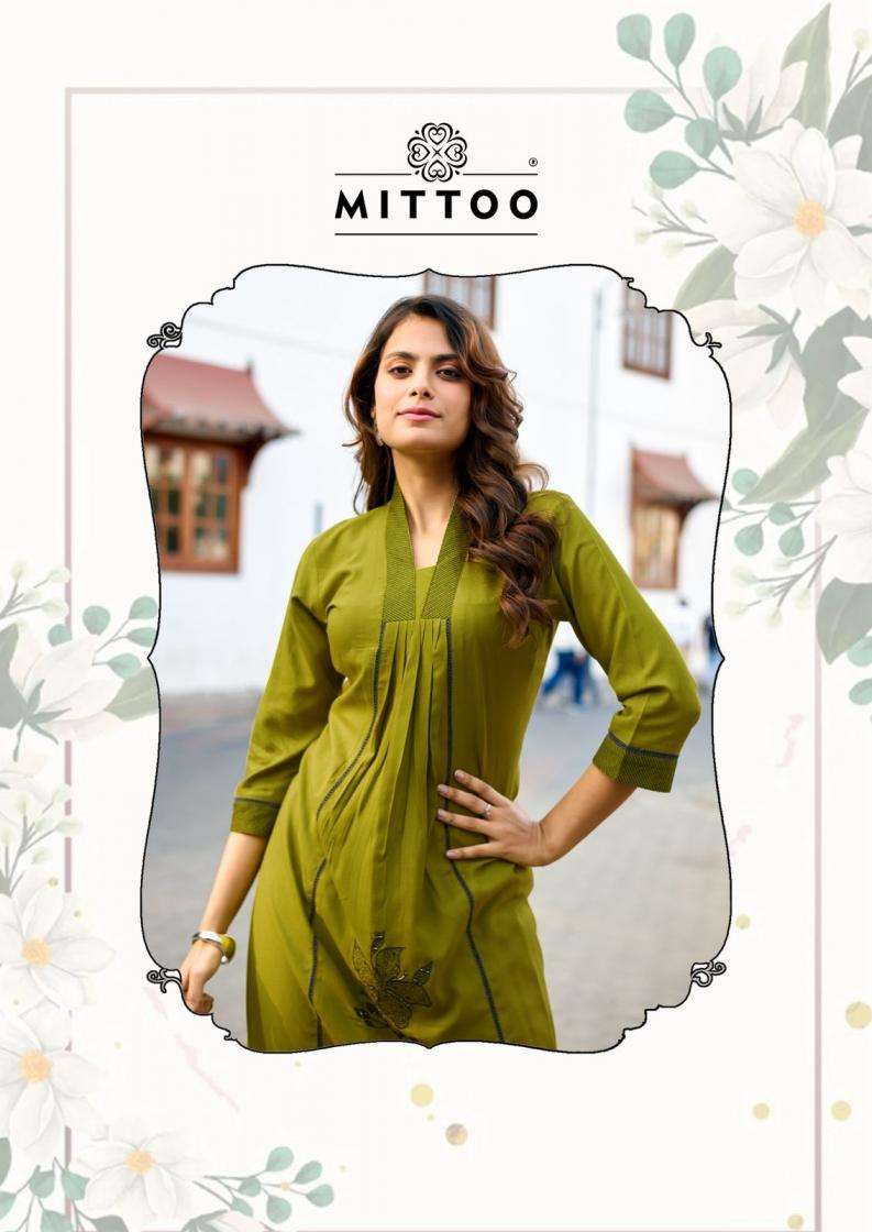 mittoo presents ibaadat readymade rayon thread work co-ord set catalog
