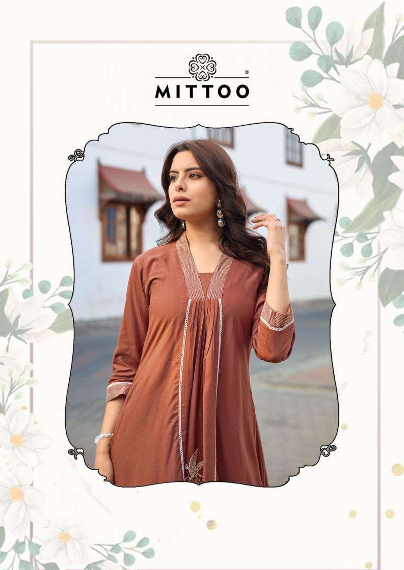 mittoo presents ibaadat readymade rayon thread work co-ord set catalog