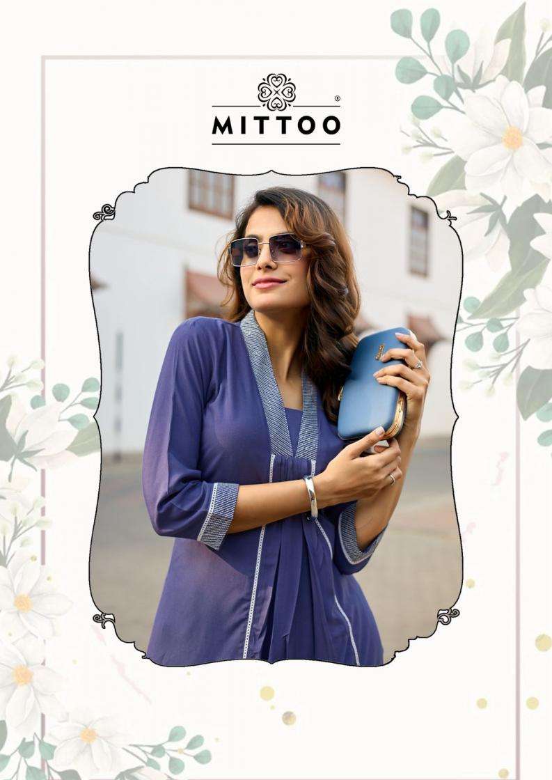 mittoo presents ibaadat readymade rayon thread work co-ord set catalog
