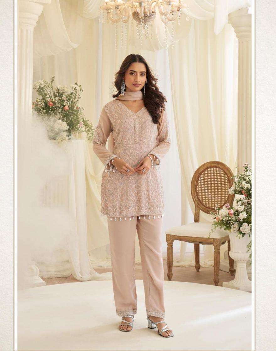 Sayuri Designer Presents Hoor Readymade Fashionale Georgette Plazzo Kurti Dupatta Catalog Wholesaler And Exporter 