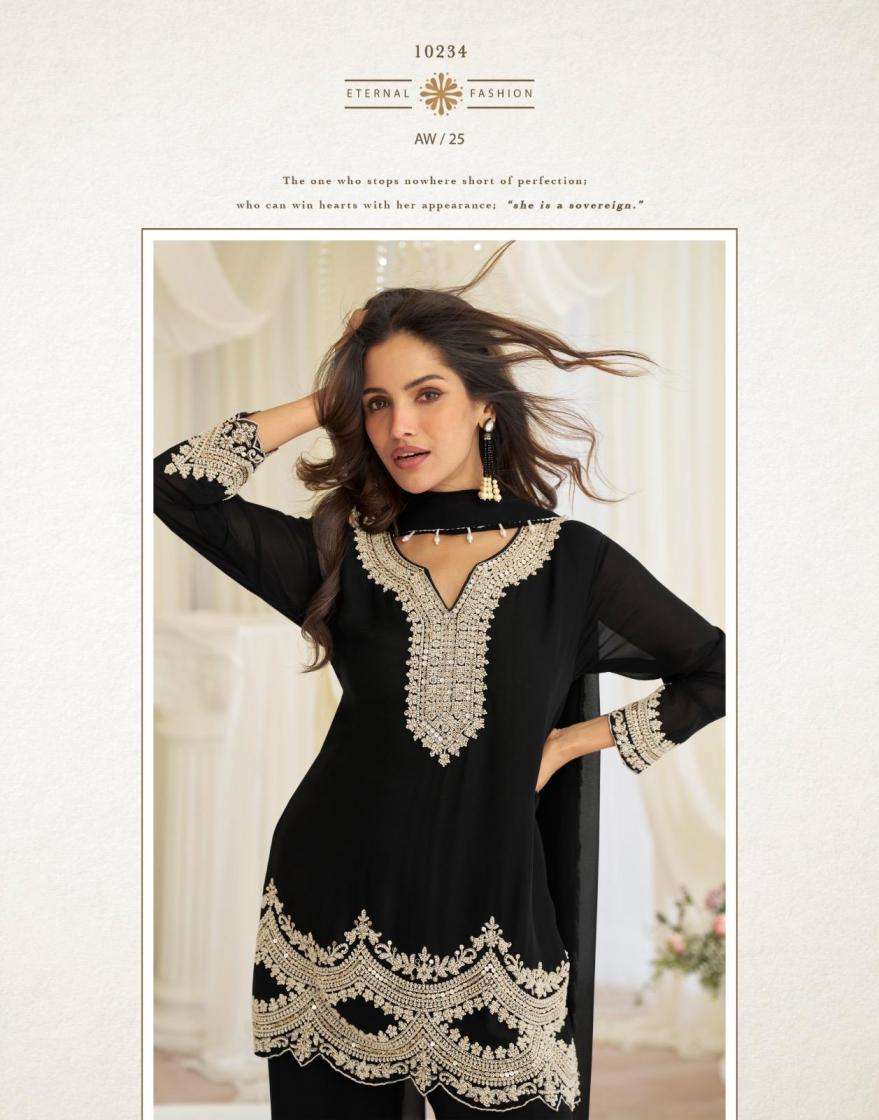 Sayuri Designer Presents Hoor Readymade Fashionale Georgette Plazzo Kurti Dupatta Catalog Wholesaler And Exporter 