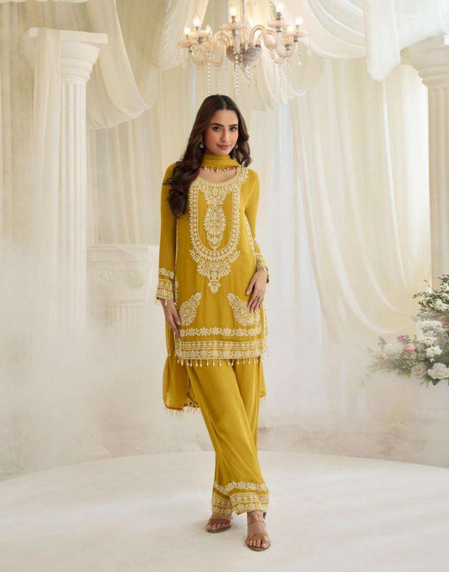 Sayuri Designer Presents Hoor Readymade Fashionale Georgette Plazzo Kurti Dupatta Catalog Wholesaler And Exporter 