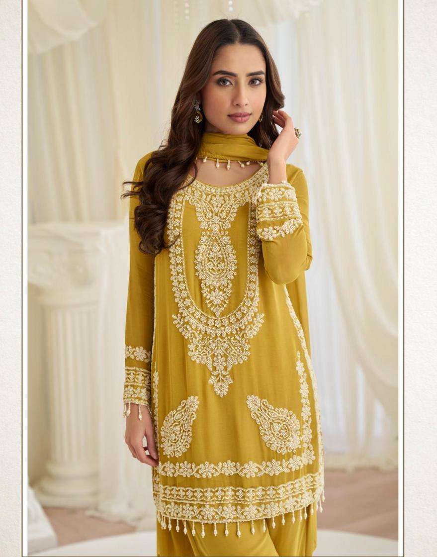 Sayuri Designer Presents Hoor Readymade Fashionale Georgette Plazzo Kurti Dupatta Catalog Wholesaler And Exporter 