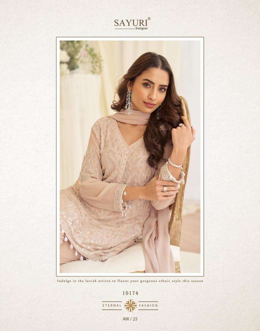 Sayuri Designer Presents Hoor Readymade Fashionale Georgette Plazzo Kurti Dupatta Catalog Wholesaler And Exporter 