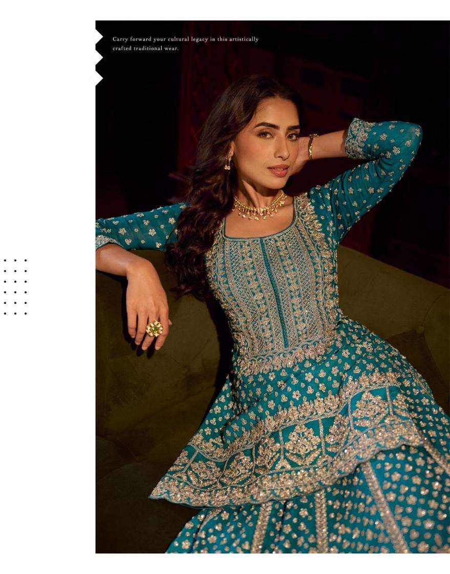 Sayuri Designer Presents Sureena Real Georgette Fully Stitch Skirt Suit With Dupatta Catalog Wholesaler And Exporter 