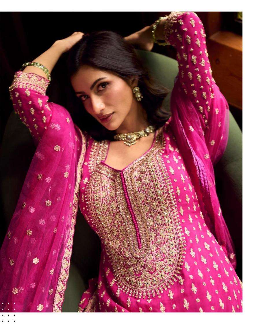 Sayuri Designer Presents Sureena Real Georgette Fully Stitch Skirt Suit With Dupatta Catalog Wholesaler And Exporter 