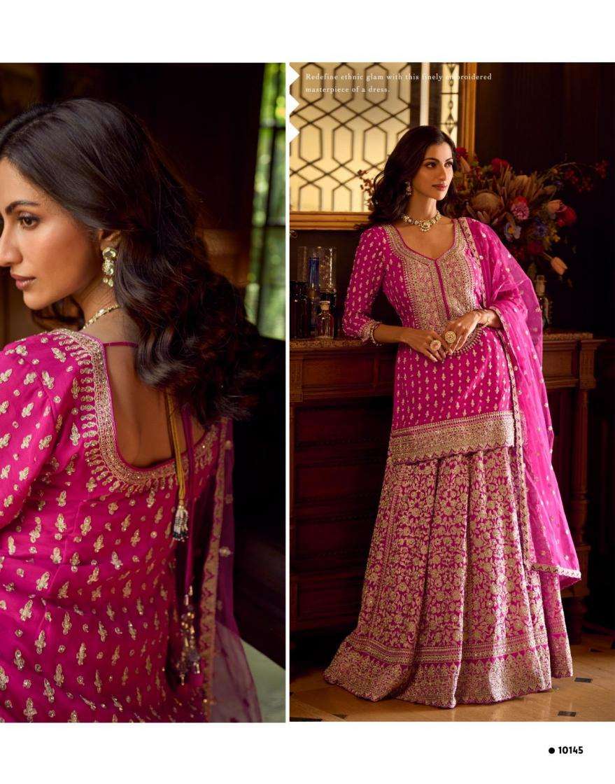 Sayuri Designer Presents Sureena Real Georgette Fully Stitch Skirt Suit With Dupatta Catalog Wholesaler And Exporter 