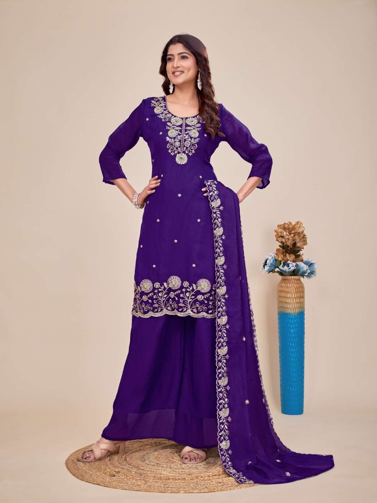STH PRESENTS KRISHNA VOL-2 DESIGNER FANCY KURTIS PLAZZO CATALOG WHOLESALER AND EXPORTER IN SURAT 