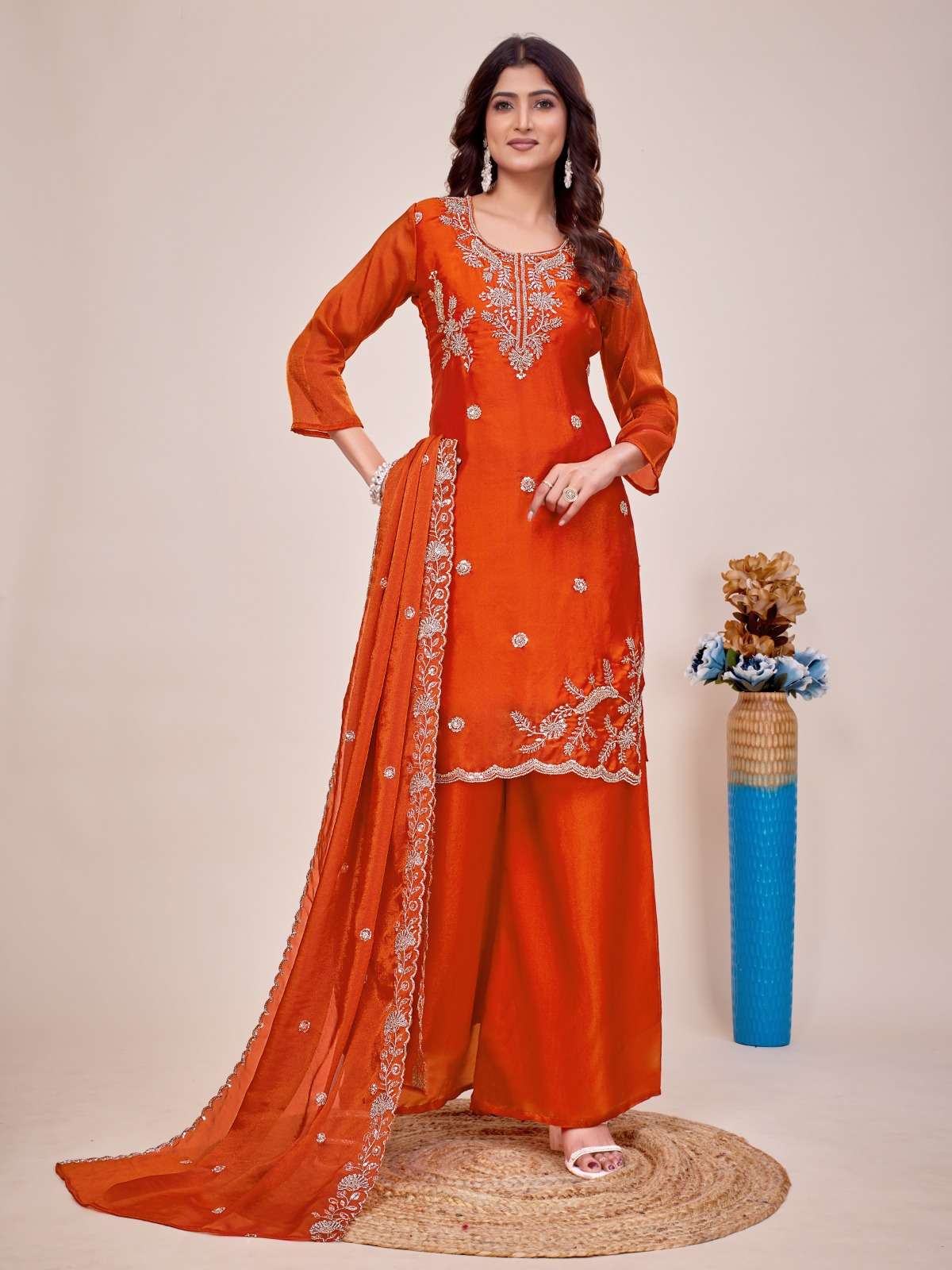 STH PRESENTS KRISHNA VOL-2 DESIGNER FANCY KURTIS PLAZZO CATALOG WHOLESALER AND EXPORTER IN SURAT 