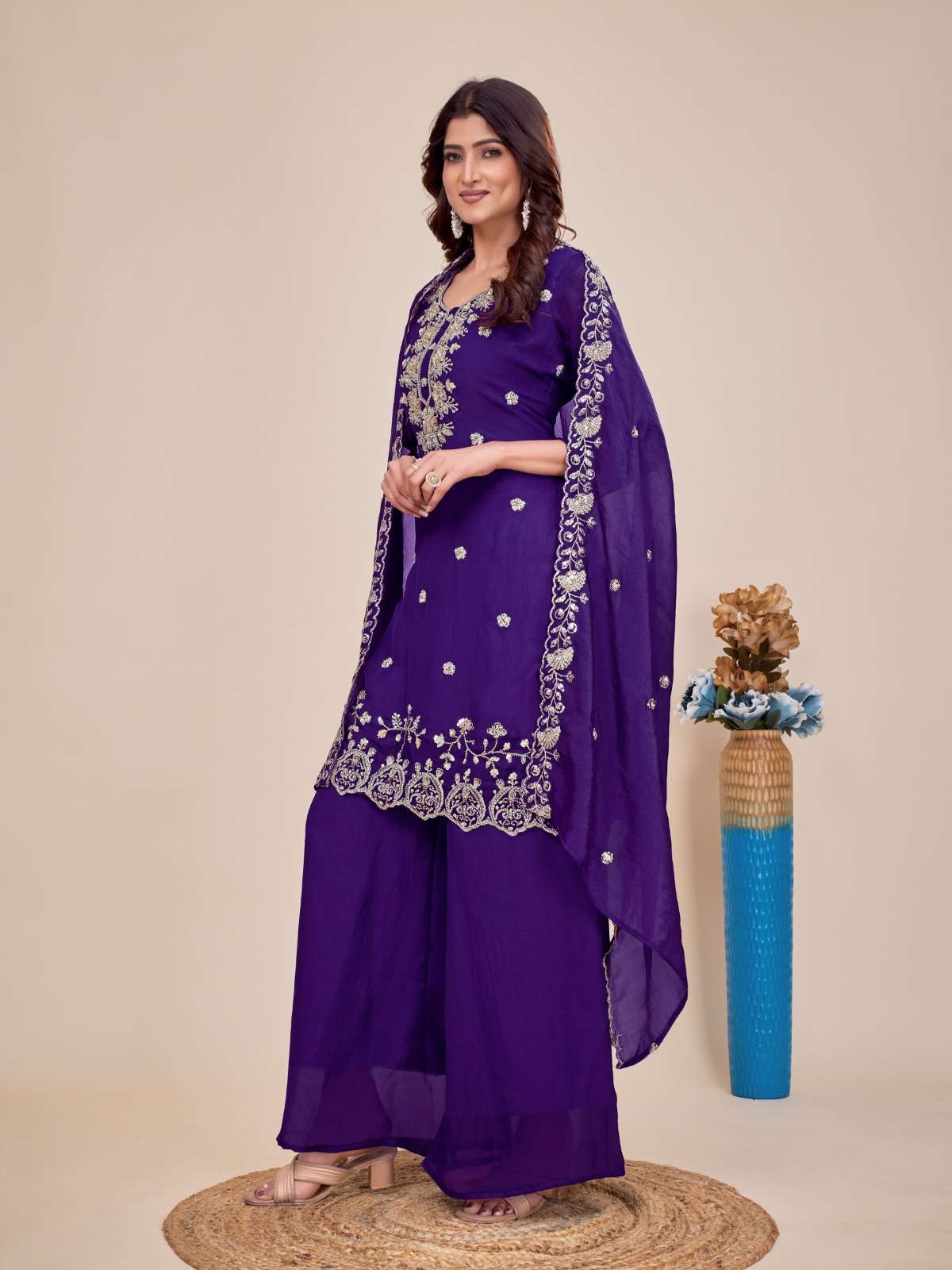 STH PRESENTS KRISHNA VOL-2 DESIGNER FANCY KURTIS PLAZZO CATALOG WHOLESALER AND EXPORTER IN SURAT 