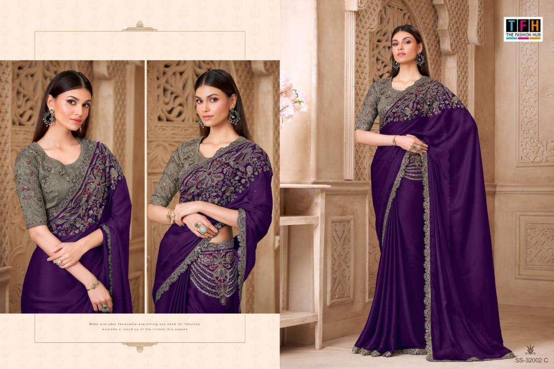 TFH Presents Silver Screen 320002 Series Wedding Special Sarees For Womens Catalog Wholesaler And Exporter 