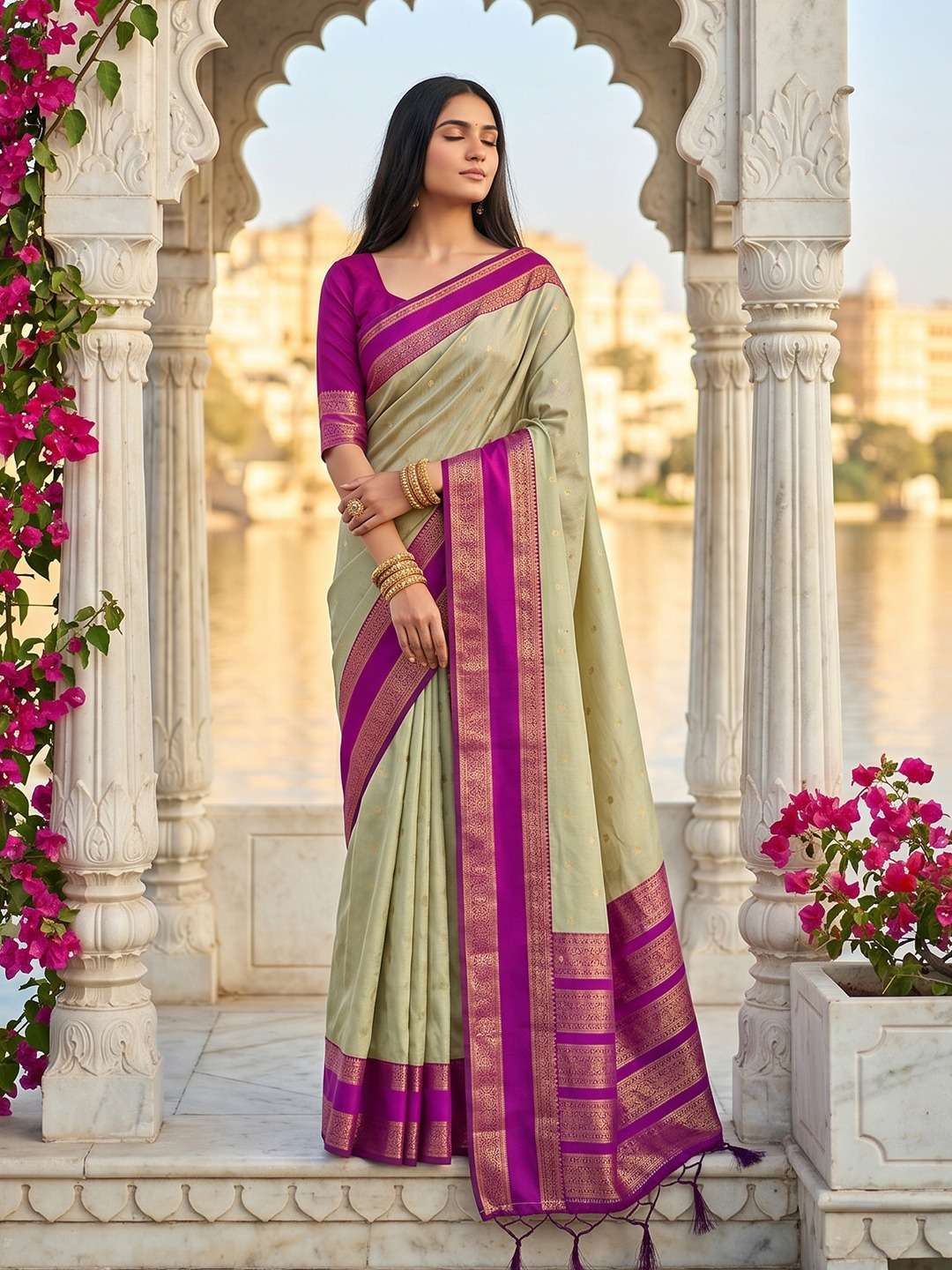 astita presents kashi silk fancy partywear south indian style sarees catalog wholesaler and exporter in surat