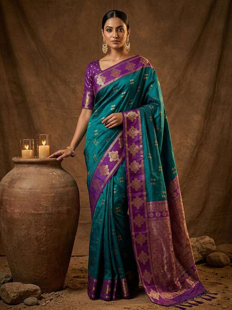 astita presents Meera Silk Soft Silk With Contrast Border And Pallu Zari Work sarees catalog wholesaler and exportersSoft Silk With Contrast Border And Pallu Zari Work