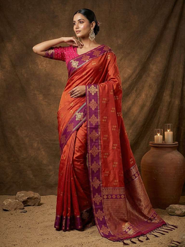 astita presents Meera Silk Soft Silk With Contrast Border And Pallu Zari Work sarees catalog wholesaler and exportersSoft Silk With Contrast Border And Pallu Zari Work