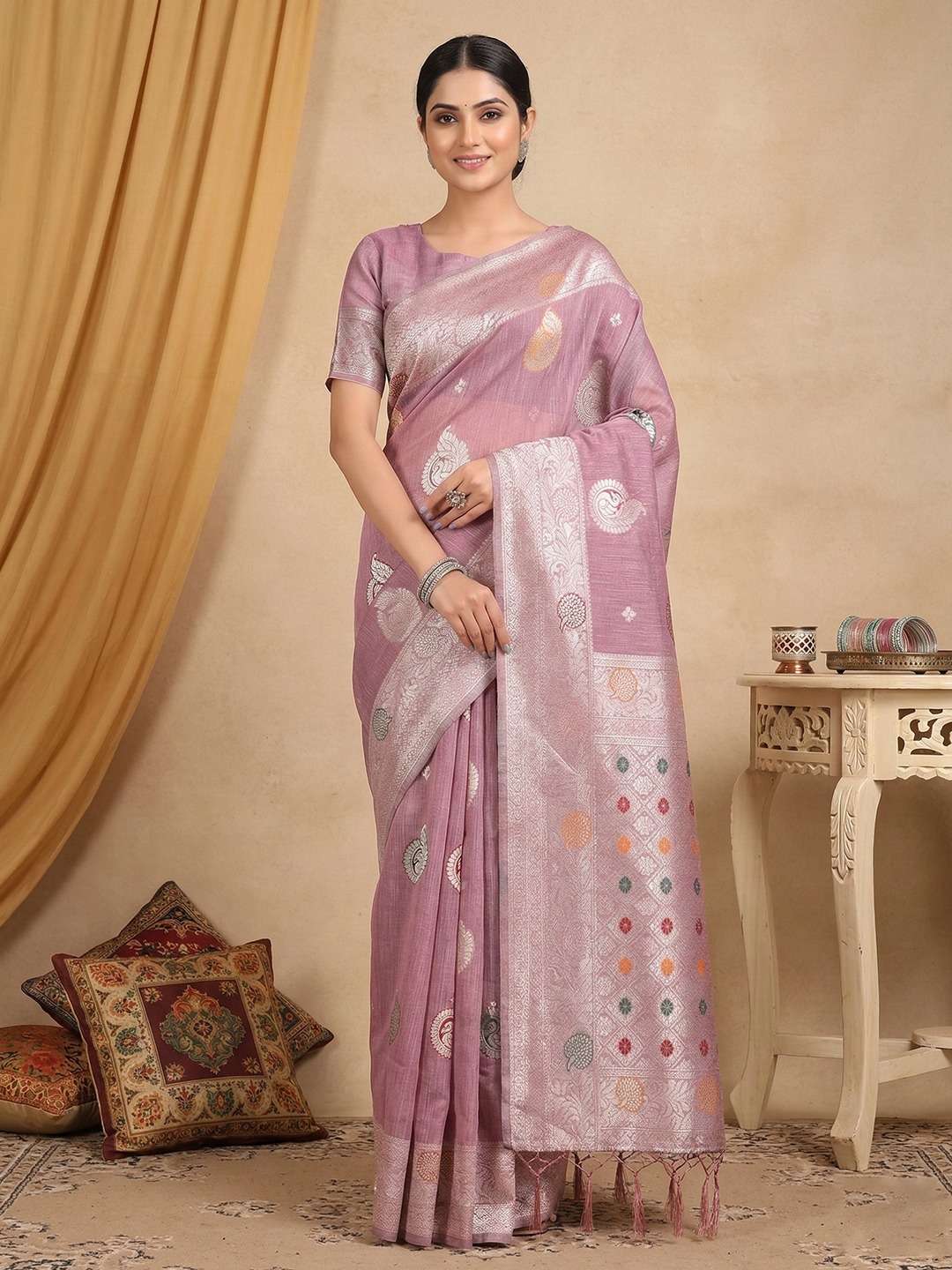 astita presents riwaaz causal wear south indian styel silk sarees catalog wholesaler and exporters