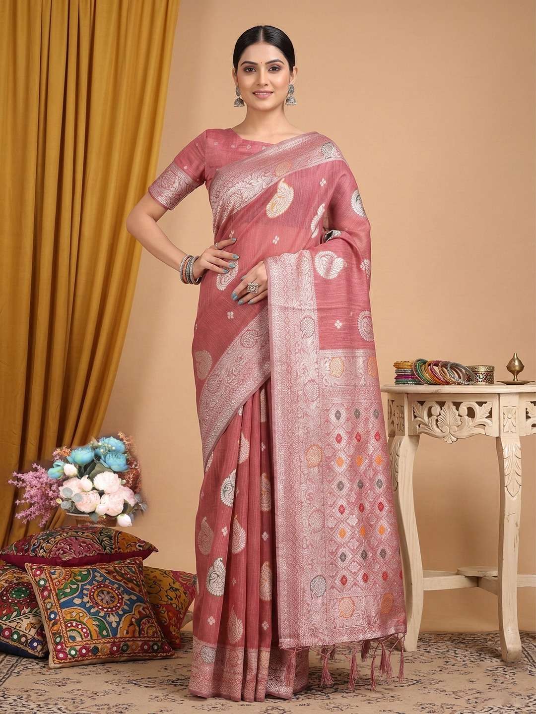 astita presents riwaaz causal wear south indian styel silk sarees catalog wholesaler and exporters