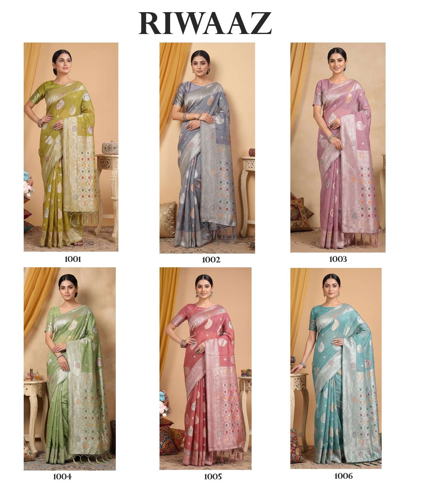 astita presents riwaaz causal wear south indian styel silk sarees catalog wholesaler and exporters