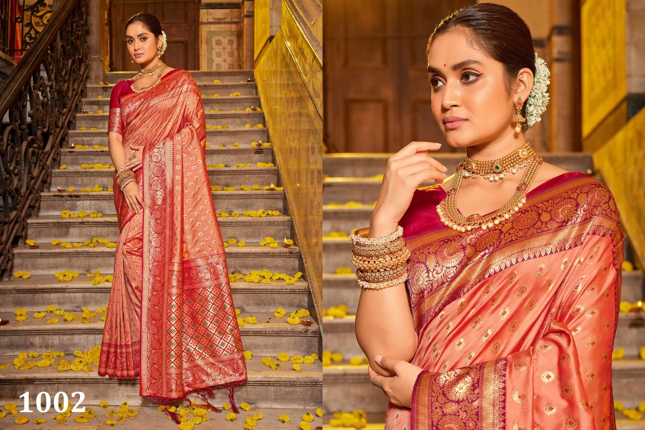 astita presents Vaani Silk Banarasi Silk With Beautiful Weaving Contrast Border & Pallu sarees catalog wholesaler and exporters
