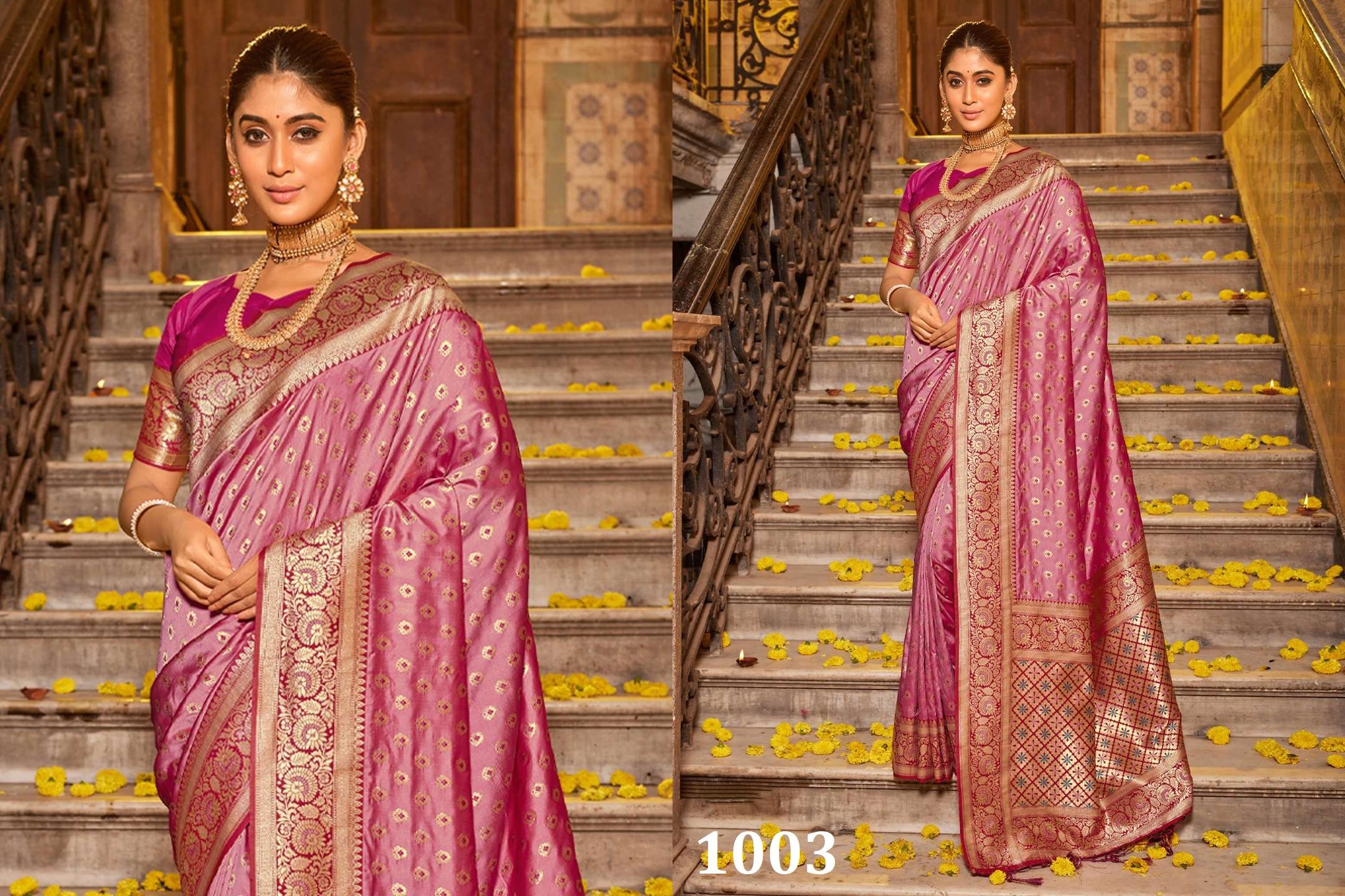 astita presents Vaani Silk Banarasi Silk With Beautiful Weaving Contrast Border & Pallu sarees catalog wholesaler and exporters