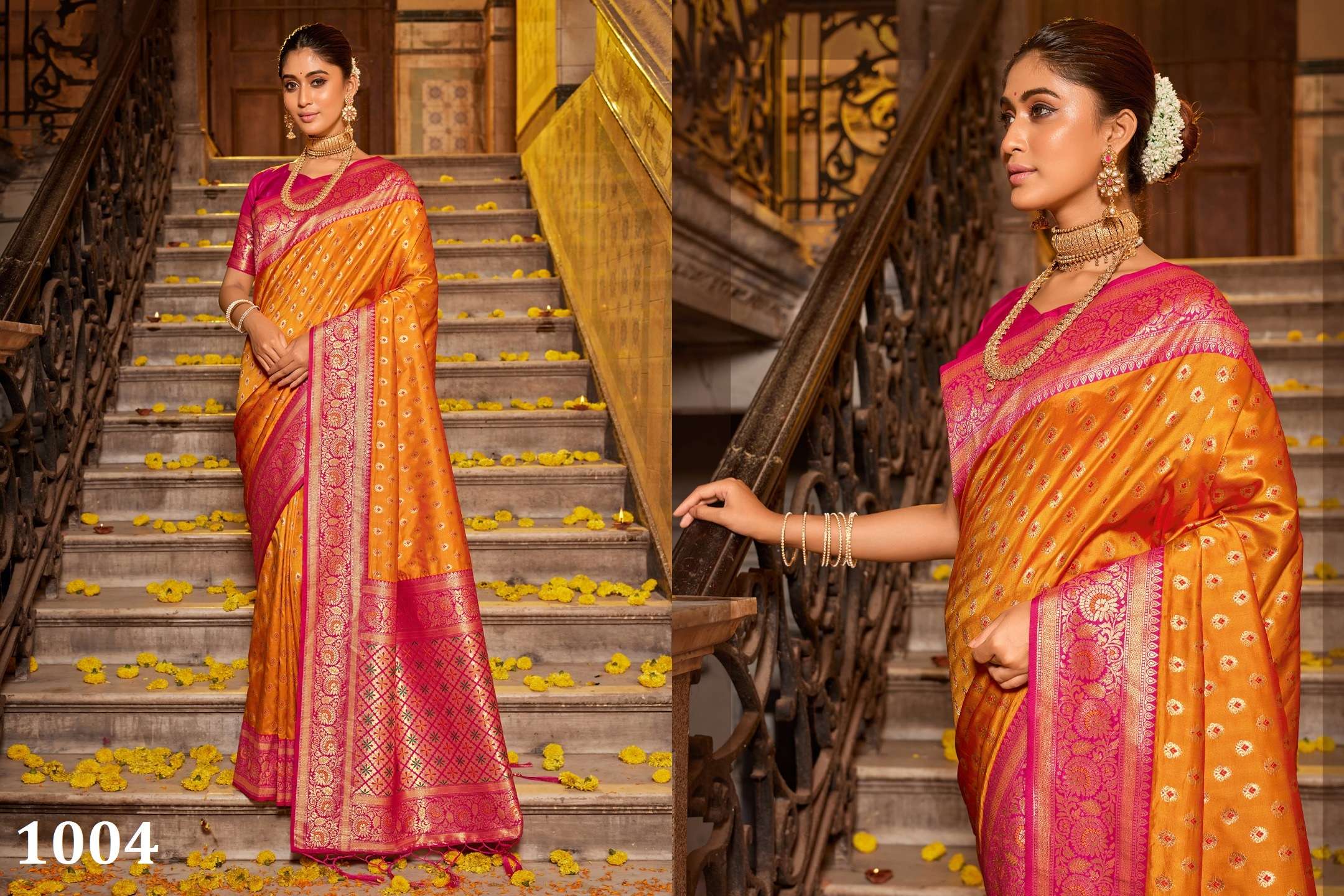 astita presents Vaani Silk Banarasi Silk With Beautiful Weaving Contrast Border & Pallu sarees catalog wholesaler and exporters