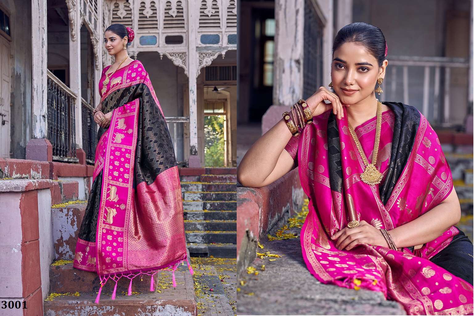 astita presnets nandi tarang silk soft silk traditional wear south indian style sarees catalog wholesaler and exporter in surat