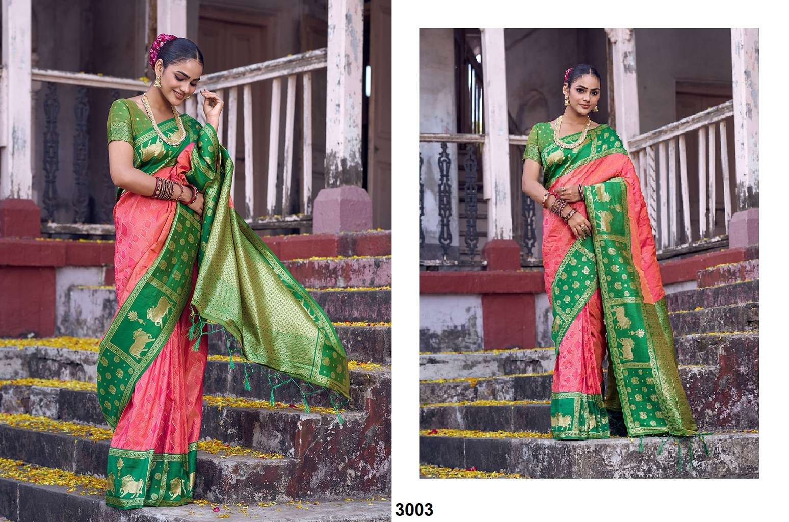astita presnets nandi tarang silk soft silk traditional wear south indian style sarees catalog wholesaler and exporter in surat