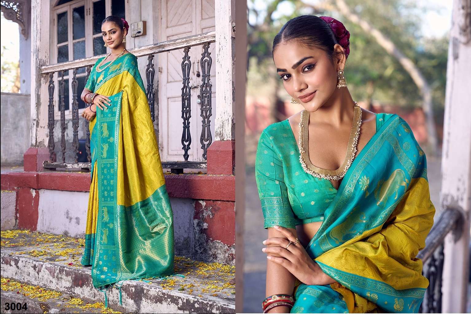 astita presnets nandi tarang silk soft silk traditional wear south indian style sarees catalog wholesaler and exporter in surat