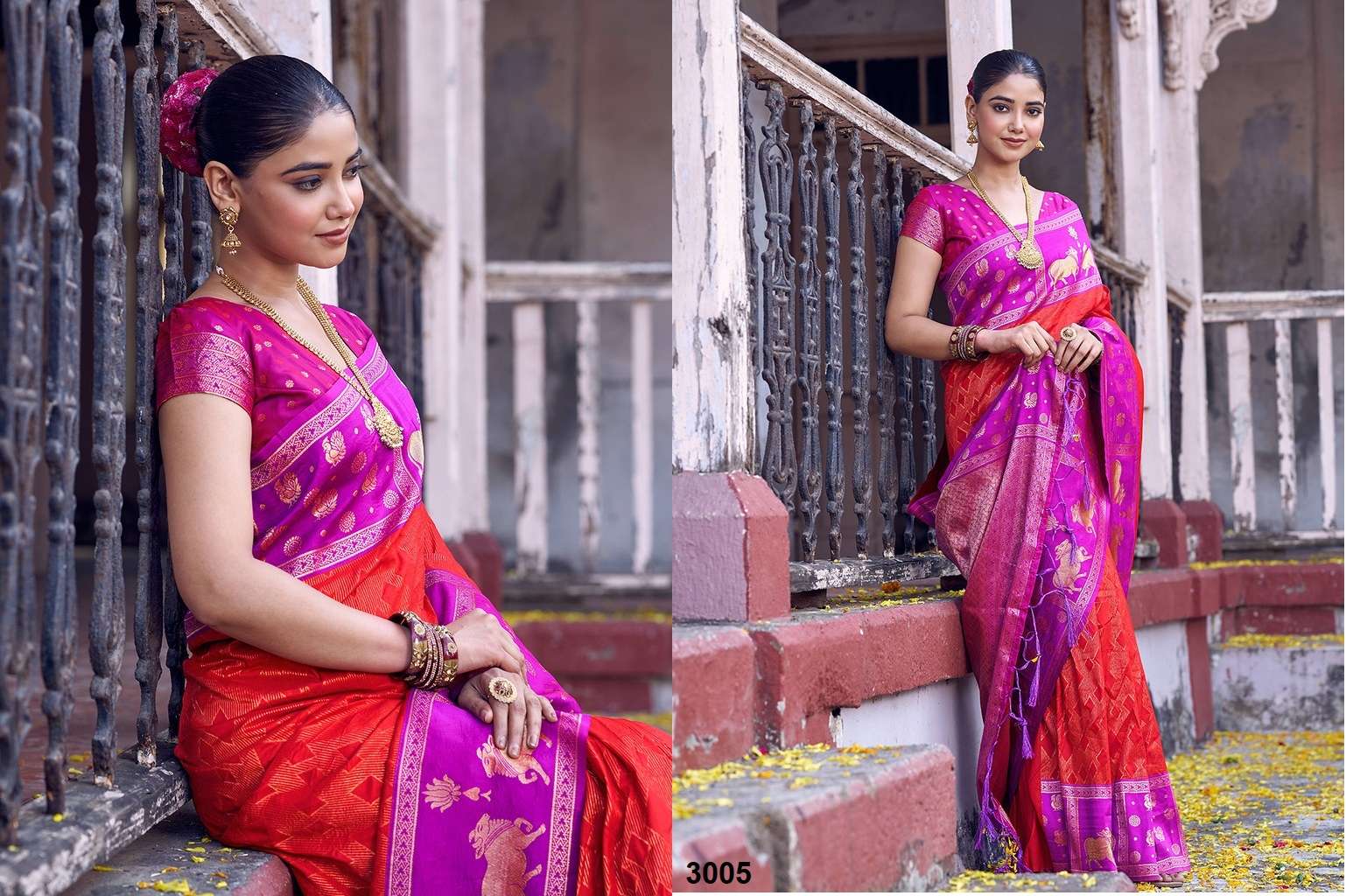 astita presnets nandi tarang silk soft silk traditional wear south indian style sarees catalog wholesaler and exporter in surat