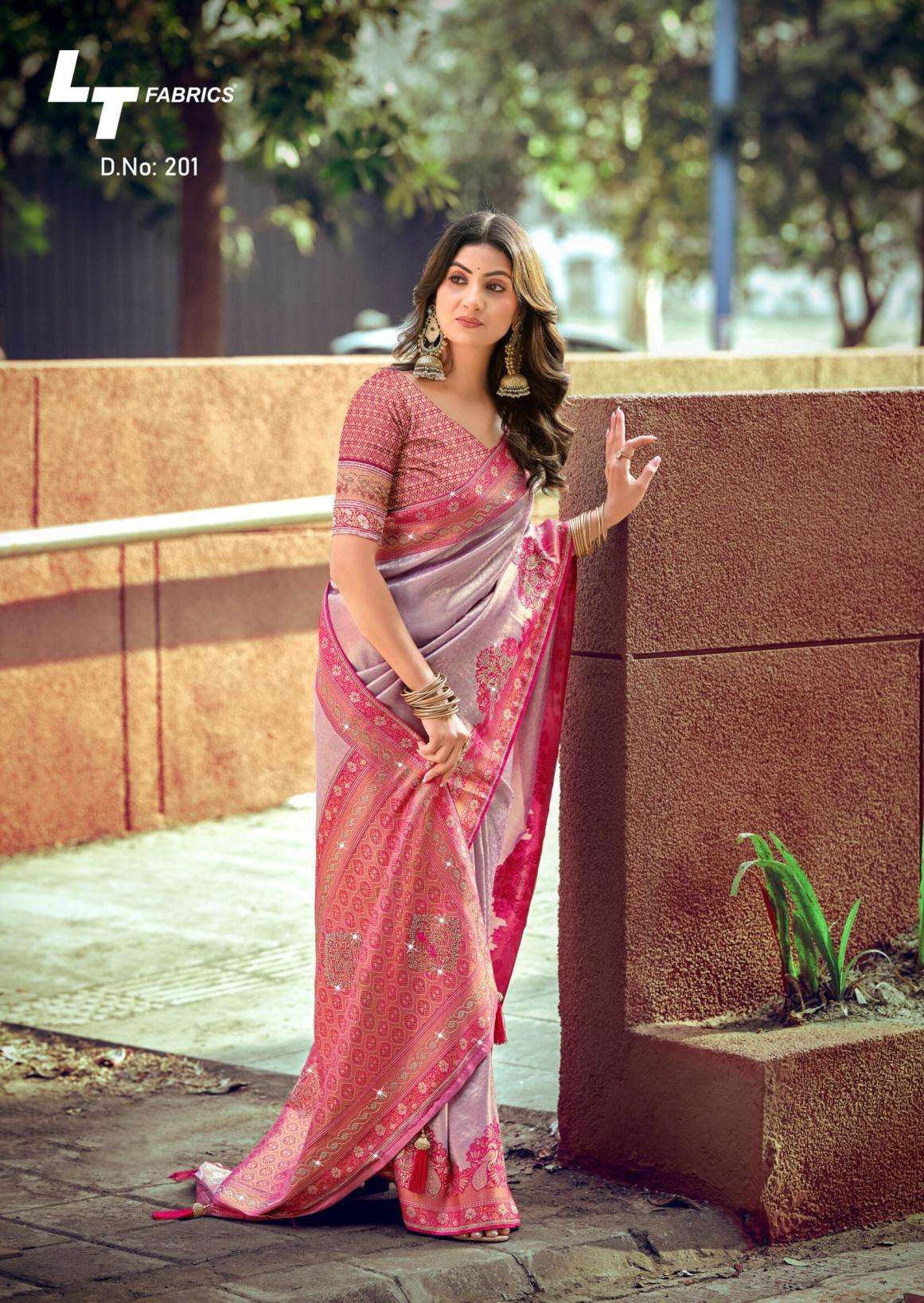 lt fashion presents hansika vol 2 dyed with jharkan work best sarees catalog